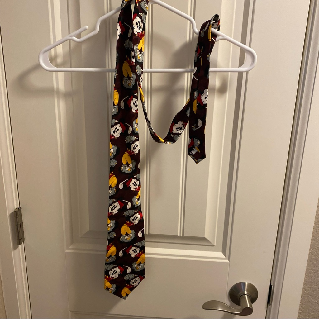 Vintage Silk Tie Cervantes 100 Pure Silk Mickey Mouse Golf Mens Tie